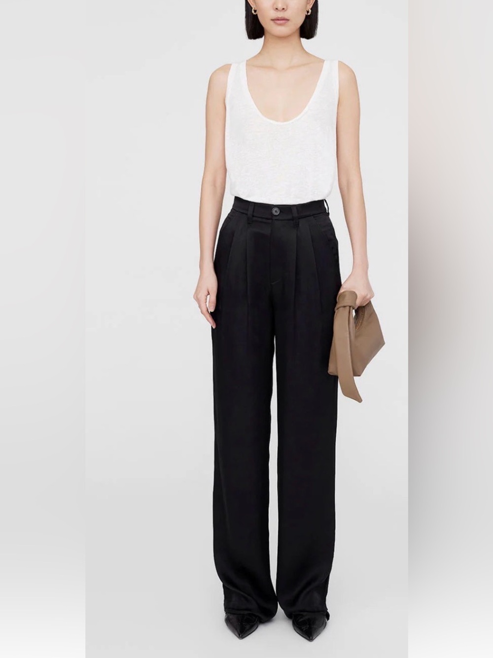 Anine Bing Carrie Silk Pant